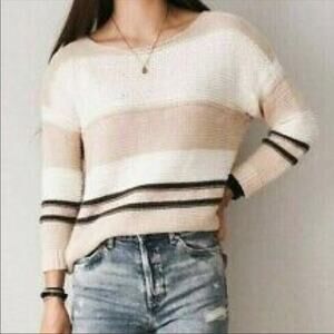 American Eagle 3/4 Sleeve Striped Sweater Size XS